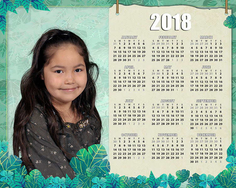Personalized photo calendar style 1