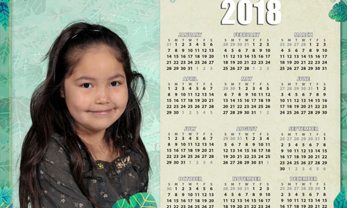 Photo portrait calendar