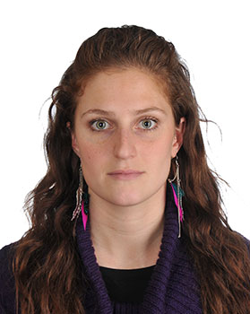 Woman posing for passport photo